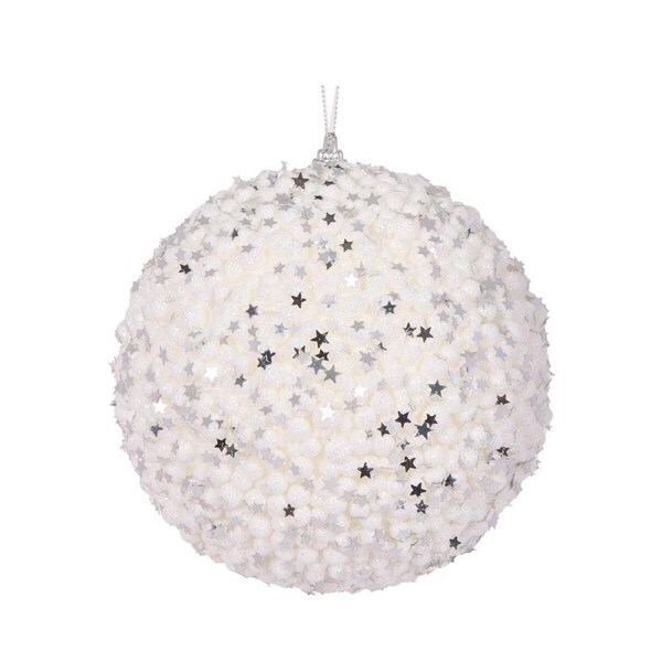 XL White Stars Bauble 15cm