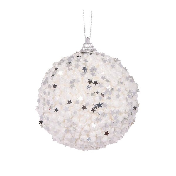White Stars Bauble 10cm