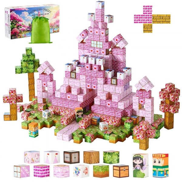 Magnetic Blocks 100 PCS Princess Castle Set STEM Montessori Sensory Toys