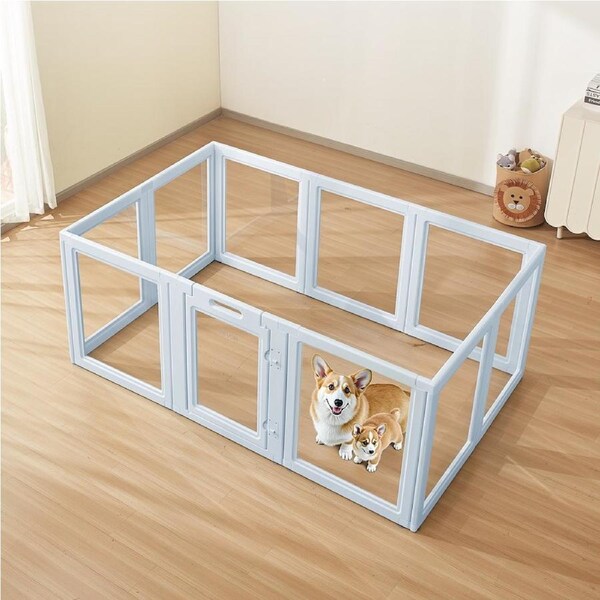 Dog Whelping Pen Box with Window Transparent for Large Dogs 1.9x1.2x0.7 m