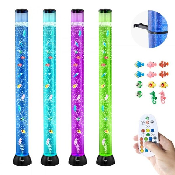 Bubble Tube Lamp 16 Color 1.2 m Sensory Aquarium Lamp for Relief Calming