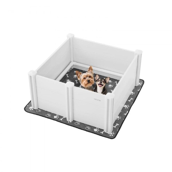 Dog Whelping Box 980 x 980 x 460 mm Door Height Adjustable for Medium Dog