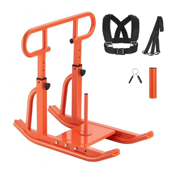 Weight Power Pull Push Sled Workout Fitness Strength Training Sled Orange