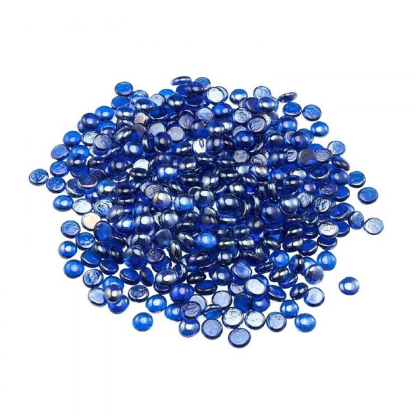 4.5 KG Fire Glass 19.05 mm Fireplace Glass Rocks for Firepit Cobalt Blue