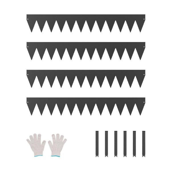 Steel Landscape Edging 4 Packs 40 x 6 in Rust-Resistant Pathway Divider