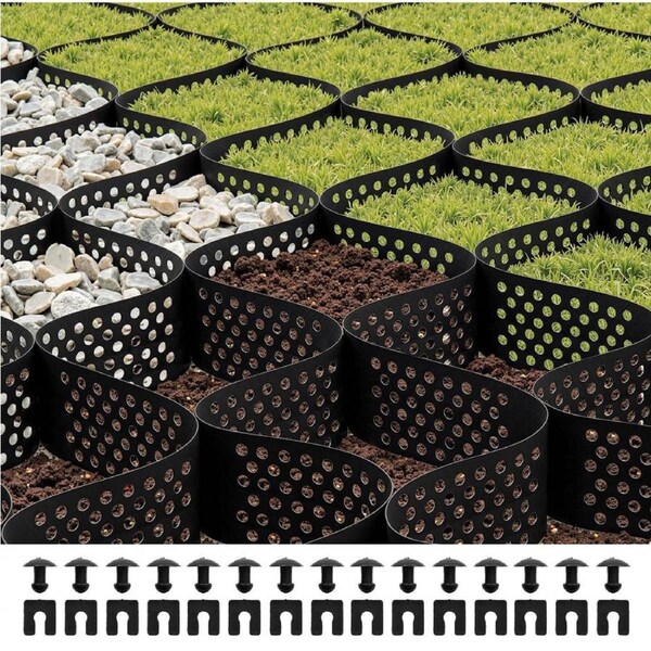 Ground Grid 4-Inch Deep Geocell Grid 17.06x8.86FT / 5200x2700mm for Gravel