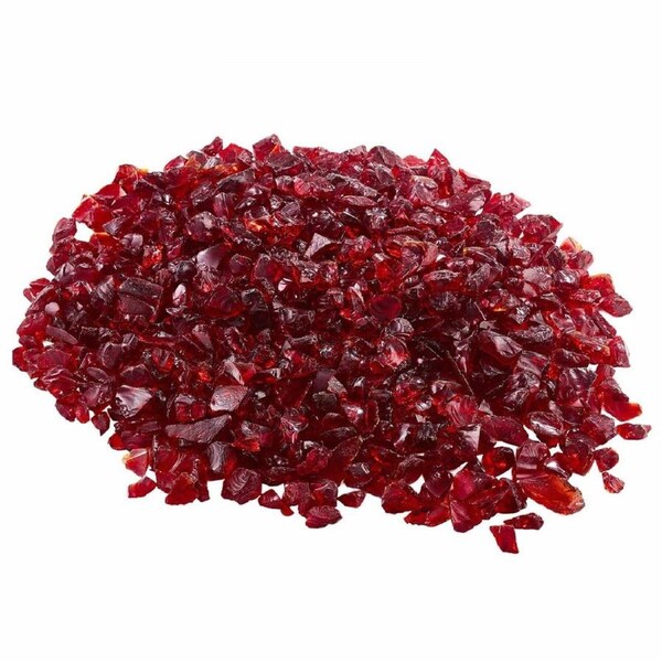 4.5 KG Fire Glass 19.05 mm Fireplace Glass Rocks for Fire Pit Table Red ...