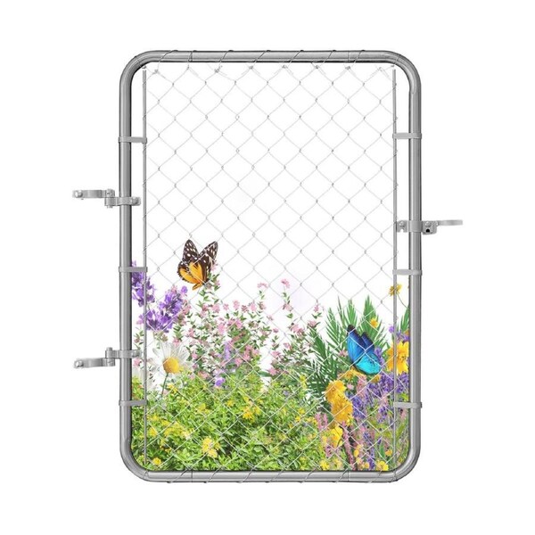 Chain Link Fence Gate Fit 2-6 ft x 4 ft Garden Gate Posts Not Included