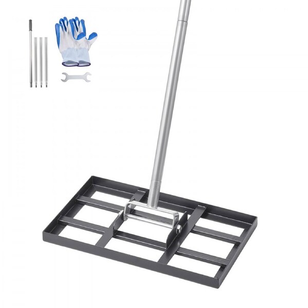 254 x 430 mm Lawn Leveling Rake 1980 mm Adjustable Handle for Yard Golf Court