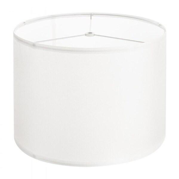 Drum Lamp Shade 33 x 33 x 25 cm Medium Round Lampshade (Off-white Linen)