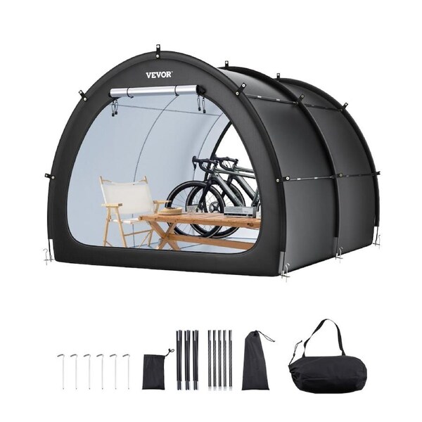 Outdoor Bike Storage Tent Fan-Shaped Waterproof Bike Tent for 5+ Bikes