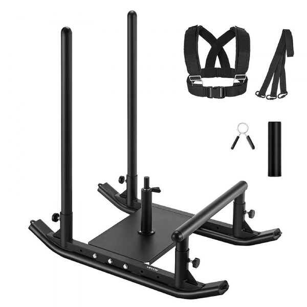 Weight Pull Push Sled Workout Fitness Strength Speed Training Sled Black