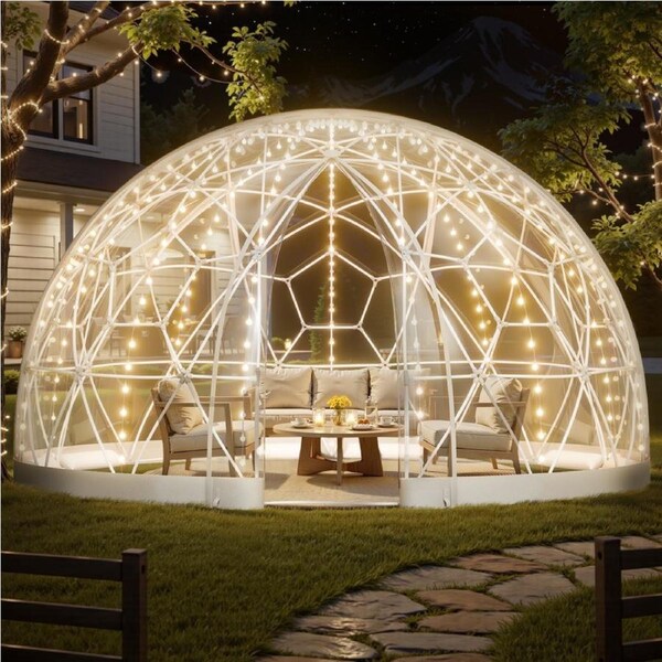 4.5x2.7 m Garden Bubble Tent for 10-14 Person Outdoor Clear Geodesic Dome