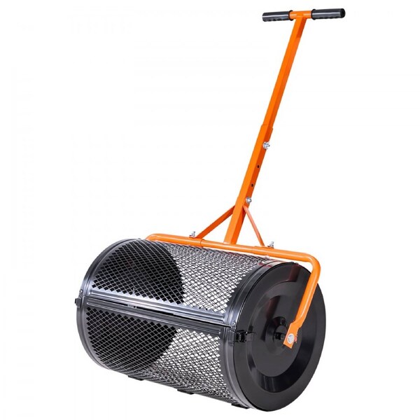 Compost Spreader 24 in Peat Moss Spreader with T-Shaped Handle for Yard