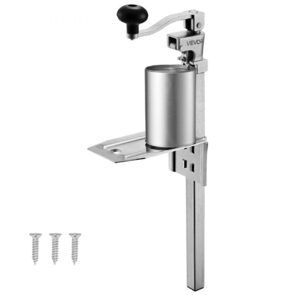 Commercial Can Opener, Heavy-Duty Manual Tabletop Cans Opener for Cans Up to 300 mm Height, Height-Adjustable Professional Can Openers Fixed with Screws, for Restaurant, Hotel, and Food Store