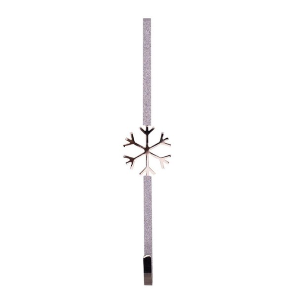 Silver Snowflake Christmas Wreath Holder 37cm