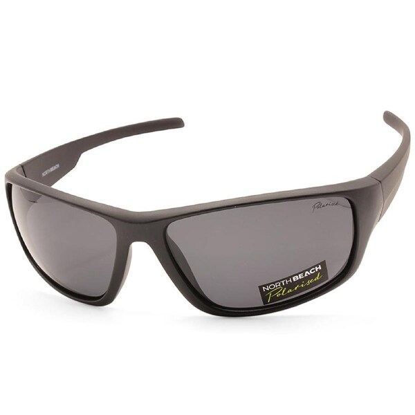 North Beach Freddy Satin Black/Grey Polarised Men's Sunglasses