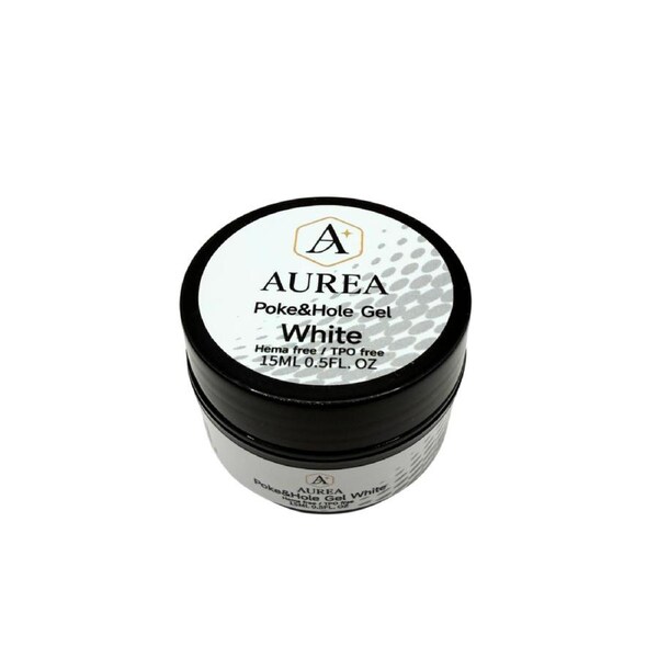 AUREA - UV LED Poke & Hole Nail Art Gel Wave Texture Lace White - 15ml