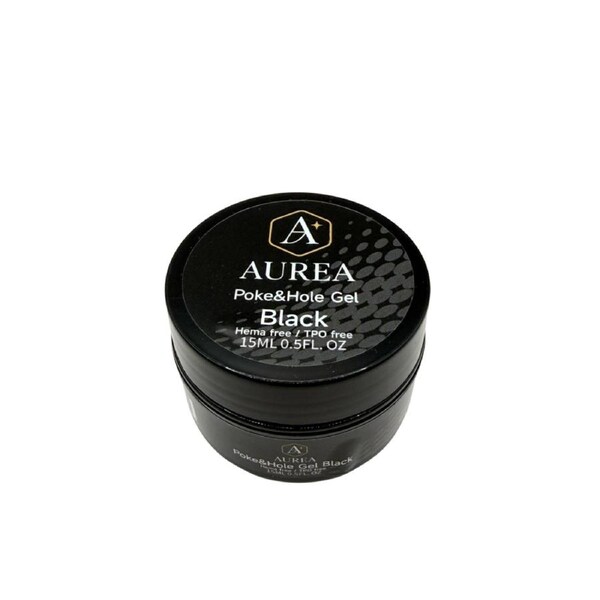 AUREA - UV LED Poke & Hole Nail Art Gel Wave Texture Lace Black - 15ml