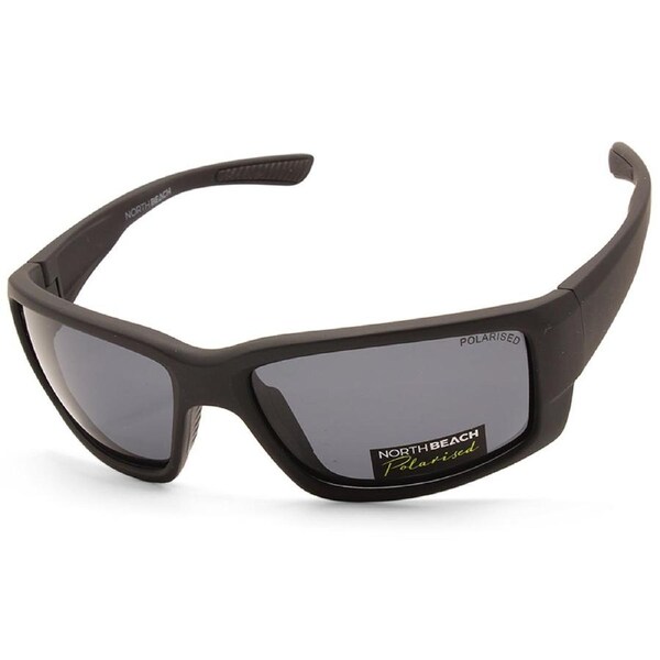 North Beach Foster Satin Black/Grey Polarised Unisex Sunglasses