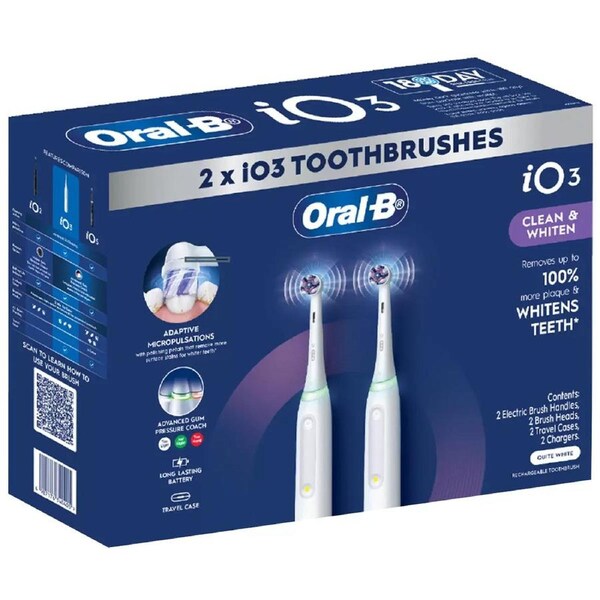 Oral B-IO3 Series 3 Dual Handle Electric Toothbrush