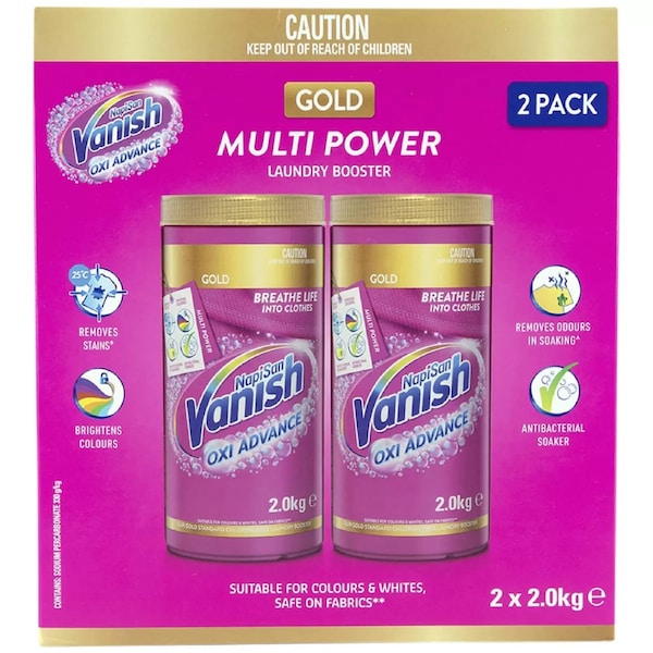 Vanish Napisan Oxi Action Stain Remover Powder 2 x 2kg
