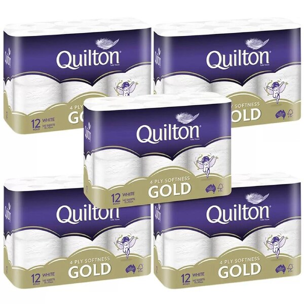 Quilton Gold 4 Ply Toilet Tissue 60 Pack