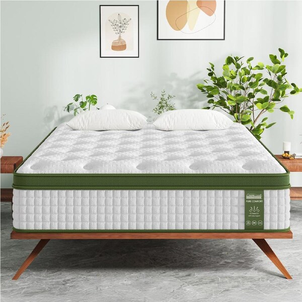 34cm King BedStory Latex Hybrid Mattress 7 Zone Pocket Spring Medium