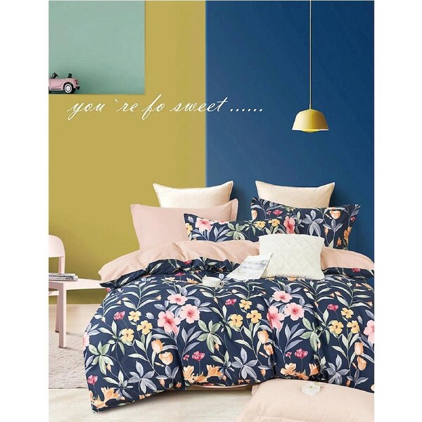 Ardor Ariana Cotton Quilt Cover w/ Pillowcase Set Bedding Floral Queen