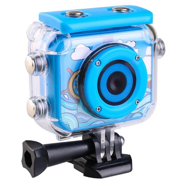 TODO 1080p FHD Kids Action Sports Camera 30M Waterproof 2" LCD Action Cam - Blue Blue