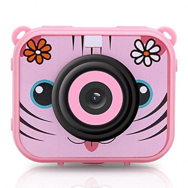 TODO 1080p FHD Kids Action Camera 30M Waterproof 2" LCD Action Cam - Pink Pink
