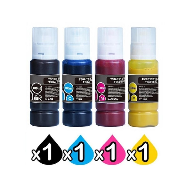 Epson EcoTank Compatible Sublimation Ink Bottle Combo 100ml 4 Pack