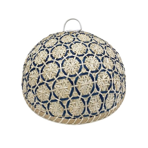 NF Living Bamboo Food Cover 35x17 Wood Tabletop Supplies Navy