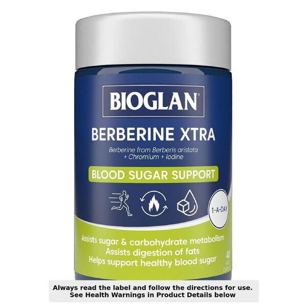 Bioglan Berberine Xtra Blood Sugar Support 40 Capsules