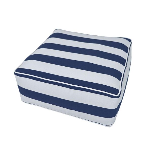NF Living Outdoor Inflatable Ottoman 60x60x23 Portable Furniture Blue