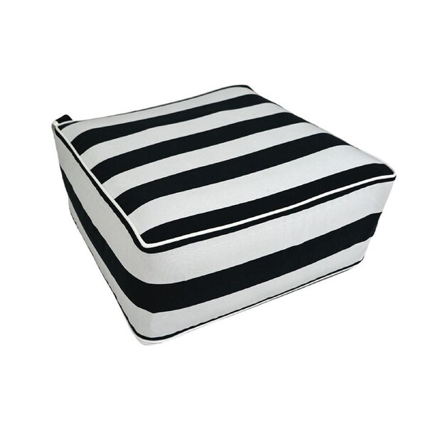 NF Living Outdoor Inflatable Ottoman 60x60x23 Portable Furniture Black