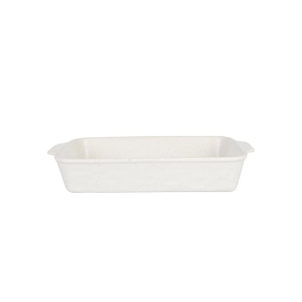 NF Living Rectangular Bake Dish 35x22x6 Durable Ceramic Baking Bakeware White