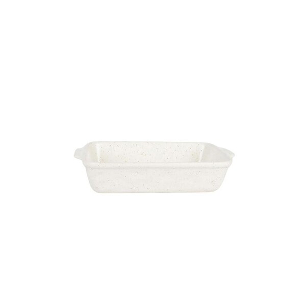 NF Living Rectangular Bake Dish 24x15x5 Durable Ceramic Baking Bakeware White
