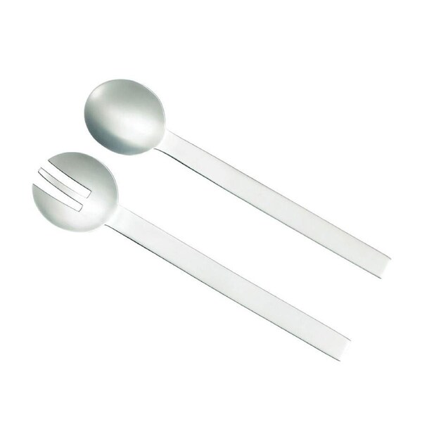 2pc Essen Silver Salad Serve Set 29cm Spoon Fork Stainless Steel Serveware