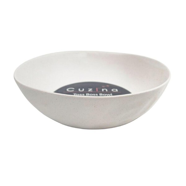 NF Living Salad Bowl 27x27x8 Ceramic Durable Stoneware Serveware White