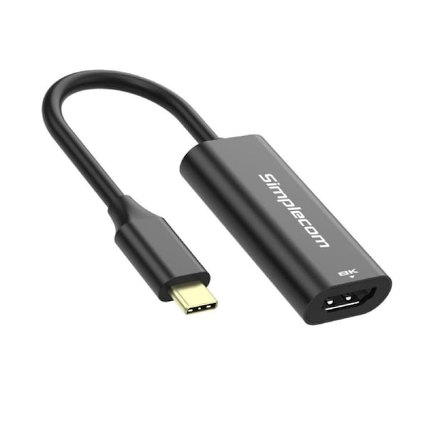 Simplecom DA105 USB-C to HDMI 2.1 Adapter 8K@60hz Converts a USB-C port to a HDMI output Compatible with smartphone or laptop with DisplayPort Alterna