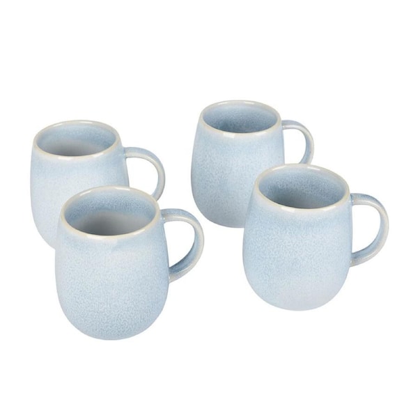 4pc NF Living Snug Mug 350ml Capacity Ceramic Mugs Stoneware Dinnerware SkyBlue