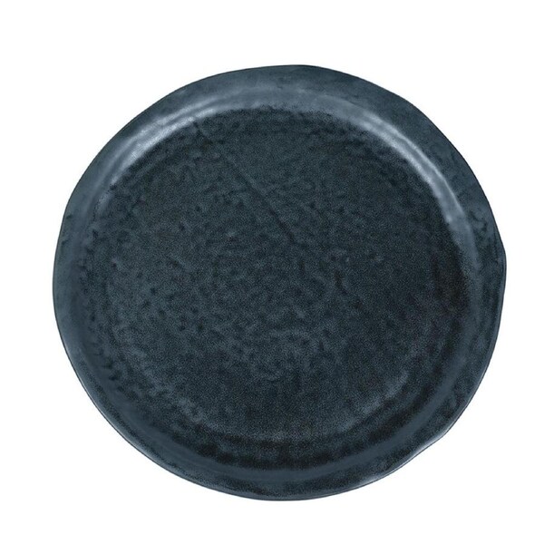 NF Living Cirqua Round Plate 36x3.2 Reactive Glaze Stoneware Dinnerware Charcoal