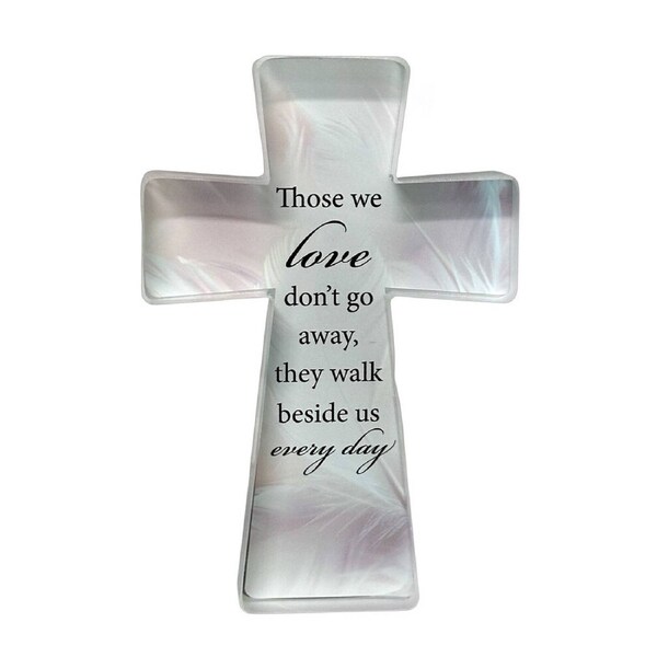 Glass Cut Standing Cross - Those We Love