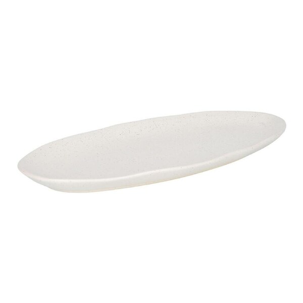 NF Living Oval Plate 37x18 Ceramic Natural Finish Stoneware Dinnerware White