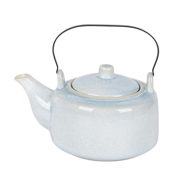 NF Living Infusio 1200ml Teapot Stoneware Modern Design Kitchenware SkyBlue