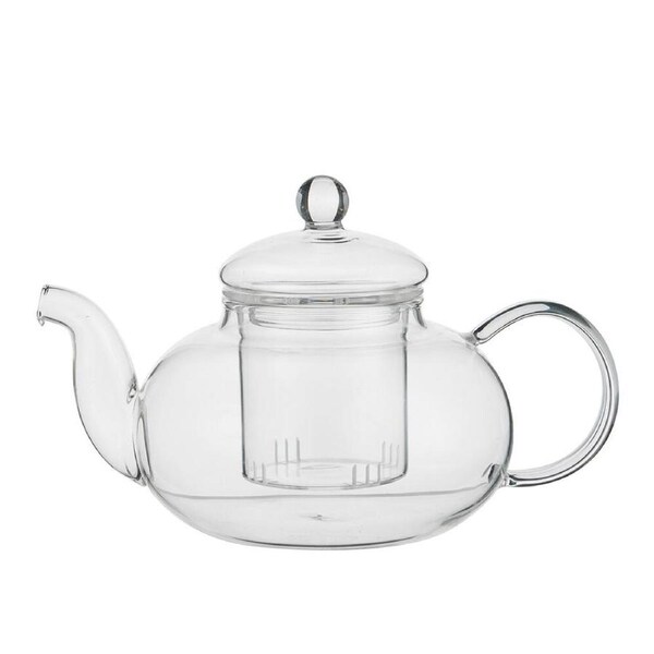 NF Living 600ml Nina Glass Teapot Modern Design Kitchenware Clear