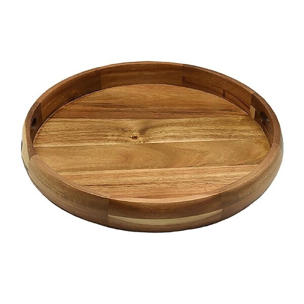 Essen Acacia Wood Tray 36x5 Serving Natural Finish Serveware Brown