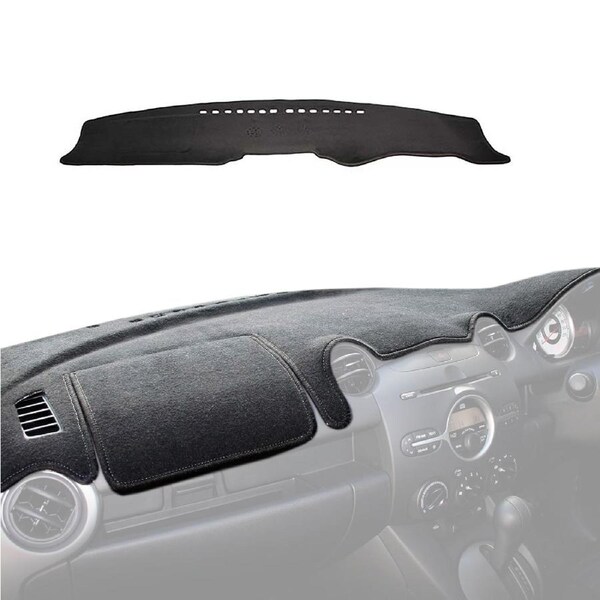 For TOYOTA LANDCRUISER 300 Series FJA300R 07/2021-01/2025 w/out HUD or Raised Area Behind Screen Custom Black Car Dash Mat Cover Dashmat 2021 2022 2023 2024 2025