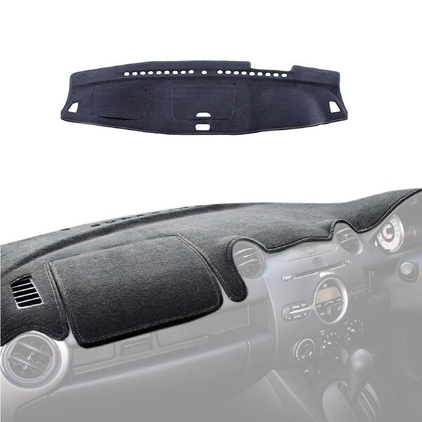 For ISUZU D-MAX RG 07/2020-On All models with central pop up compartment on dash Custom Black Car Dash Mat Cover Dashmat 2020 2021 2022 2023 2024 2025